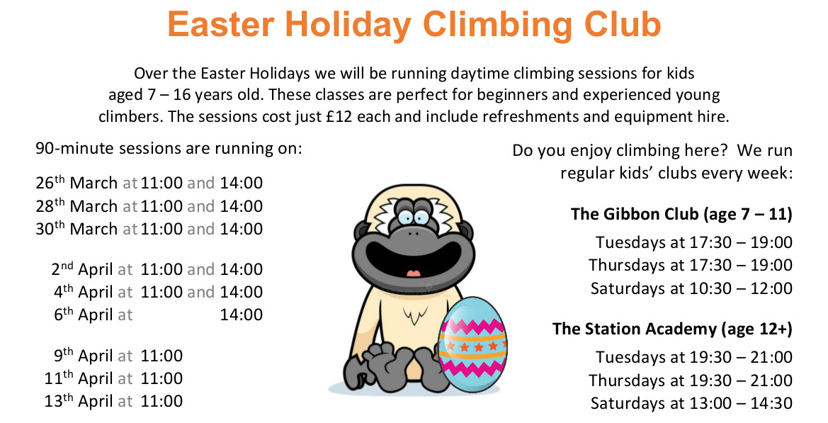 Easter Holiday Kids Clubs The Climbing Station