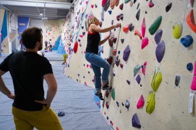 Slabby and and vertical climbing walls
